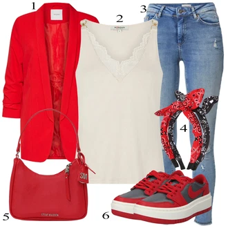 Outfit sa Crvena Tenisica s platformom/Vintage Tenisica/Niska Tenisica/Skate cipela Jordan "Tvoj otmjeni outfit"