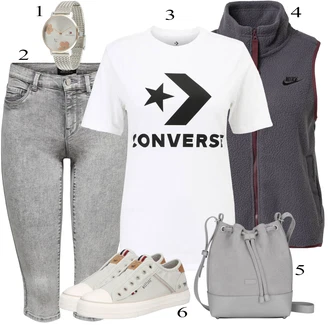 outfit mit Bela Converse "Pokrivalo za pomlad"