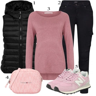 Outfit s Černá/Tmavě modrá/Khaki Cargo Kalhoty/Cargo Tepláky/Motorkářská kalhoty/Skinny Kalhoty Only "Stylová kombinace na jaro"