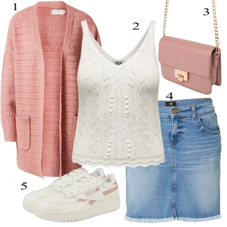 outfit mit Pastelne barve Reebok "Pokrivalo za pomlad"