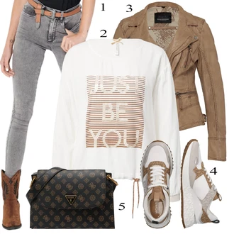 Spomladanske Outfiti Kul mit Khaki/Siva/Rjava/Bež Plašč/Jakna Oakwood "Pokrivalo za pomlad"Look: Nor, Kul, Italijanska, Lepo, Stari denar, Zunaj, Western