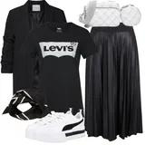 Modré Zkrácené Top Outfity image