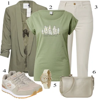 outfit mit Bež/Khaki/Rjava/Oranžna Pametna ura/Orodje za uro/Zapestna ura Lacoste "Pokrivalo za pomlad"