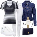 Bijeli Lacoste Outfiti image