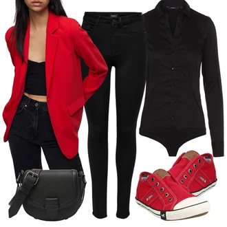 Outfit s Černá Doplňek/Dlouhá tylová sukně/Dlouhý Zimní Kabát/Taška Přes Rameno/Dlouhé Šaty/Dlouhé Kardigany ESPRIT "Módní jarní outfit"