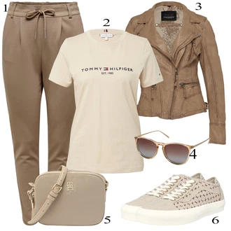 outfit mit Khaki/Siva/Rjava/Bež Plašč/Jakna Oakwood "Pokrivalo za pomlad"
