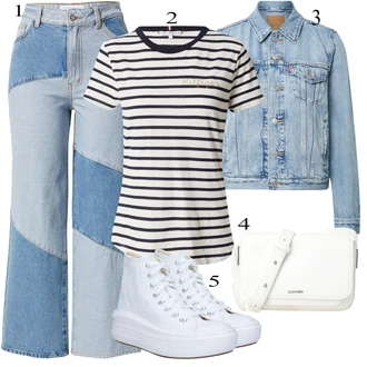 outfit mit Bela/Krem Converse "Pokrivalo za pomlad"