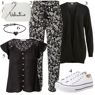 outfit mit Bela/Krem Platnena superga/Superge Nizka/Superge Luknjasta Converse "Pokrivalo za pomlad"