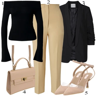 outfit mit Črna millane "Pokrivalo za pomlad"