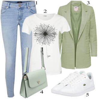 outfit mit Bela Lacoste "Pokrivalo za pomlad"