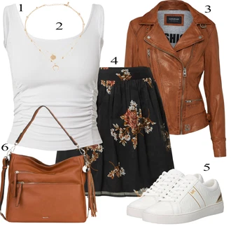 Biker outfit mit Rjava/Temno rjava/Roza Vintage Usnjena Jakna/Jesenska jakna/Motoristična jakna/Jakna iz Umetnega Usnja/Usnjena Bomber Jakna/Usnjena Jakna/Pomladna jakna Oakwood "Pokrivalo za pomlad"