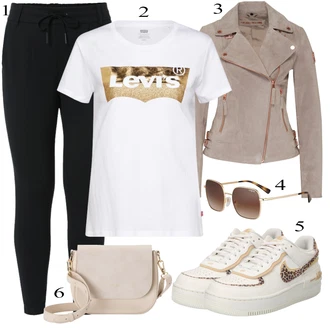 Outfit s Černá Pletený Legín/Bavlněné Legíny/Teplé Legíny/Legíny s Podšívkou/Termo Kalhoty/Tréninková Kalhoty/Kožená bunda/Tregíny Only "Perfektní na jaro"