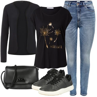Outfit s Černá Dlouhé Šaty/Taška/Doplňek/Dlouhý Zimní Kabát/Dlouhá tylová sukně Armani Exchange "Perfektní na jaro"