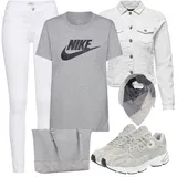 Outfity s hnědými džínami s širokými nohavicemi image