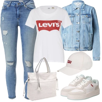 Krátká Móda pro plnoštíhlé Outfit s Světle modrá/Modrá Vintage Bund/Džínové Bund/Krátké Džínové Bundičky Nasty Gal "Perfektní na jaro"