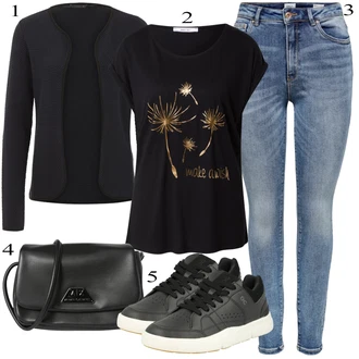 outfit mit Črna Torba za čez ramo Armani Exchange "Pokrivalo za pomlad"