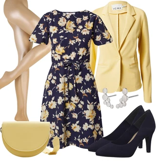Transparentan Outfit sa Bež/Zlatni najlonska čarapa/najlonke/Kompresijska čarapa/Čarapa Protiv Tromboze/Hulahopke Velike Veličine Swedish Stockings "Proljetni outfit"