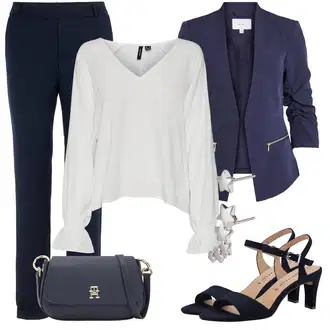 Stil, Western Outfit sa Siva/Bijela/Krem/Bež Crash bluza/Slip-on Bluza/Bluza Vrh/Bluza Dugih Rukava/Razigrana bluza/Bluza s Mašnom/Sportska Bluza/Bluza s Kapuljačom/Kožna jakna za muškarce/Bluza s Puf Rukavom/Oversize Bluza/Majica i top VERO MODA "Savršena uredska odjeća"Look: Sveučilišna, cool, Stil, Egirl, Retro, Boho