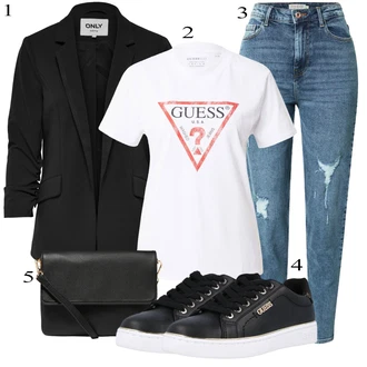 outfit mit Teddy Superga/Superge Luknjasta/Superge z Bleščicami/Superge z ježkom/Superge Z Bočno Zadrgo Guess "Pokrivalo za pomlad"