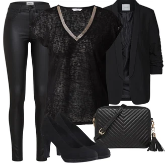 Outfit s Černá Tričko & Top Móda Pro Plnoštíhlé ZABAIONE "Jarní Outfit"