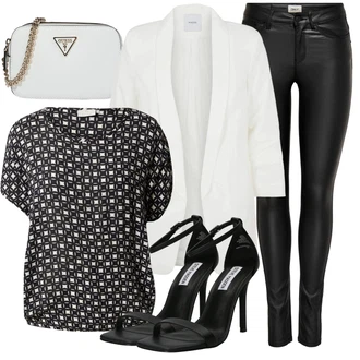 Vysoké Podpatky Outfit s Černá/Hnědá/Oranžová/Červená/Bílá Steve Madden "Jarní Outfit"
