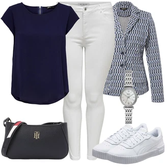 90tá léta Outfit s Šedá/Světle modrá/Modrá/Bílá Nízká Teniska/Volnočasová bota/Letní Tenisky/Úzká Teniska/Kožené Tenisky/Skate Bota Puma "Jarní Outfit"Look: 90tá léta, Estetika, Hip Hop, Nerd, Skater, Sportovní, Steampunk