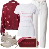 Červené Dlouhé / Maxi Zimní Kabáty Outfity image