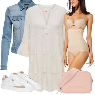 Dlouhé / Maxi Outfit s Růžová/Béžová/Modrá Dlouhý Zimní Kabát/Taška/Dlouhé Šaty/Doplňek/Dlouhá tylová sukně valentino "Jarní Outfit"
