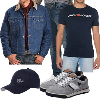 Frühlings Outfits Casual mit Schwarz Unkategorisiert Jack & Jones "Stilvoller Look für den Frühling"Look: Moderne, Classic, Casual, Schön