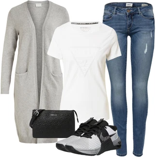Outfit s Černá Dlouhý Zimní Kabát/Taška/Doplňek/Dlouhá tylová sukně/Dlouhé Šaty Calvin Klein "Stylový look na jaro"