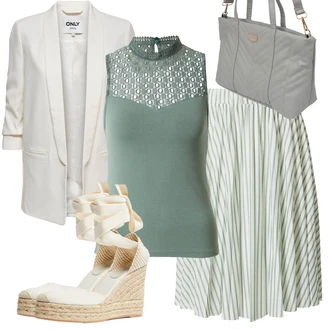 Outfit s Černá/Krémová/Bílá Oblek Dlouhý Sako/Boyfriend Sako/Oversize Sako/Elegantní Sako Only "Stylový look na jaro"