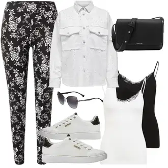 Outfit s Šedá/Bílá/Žlutá/Krémová Letní Bund/Cargo bunda/Blůzová Bunda/Jacquard Bund/Udržitelná bunda/Ažurová pletená bunda/Reflexní Bund/Košilová bunda Only "Stylový look na jaro"