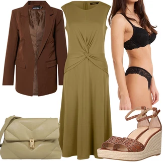 Outfit s Černá/Zelená/Béžová/Červená/Fialová/Růžová/Modrá Sada spodního prádla/Shapewear klouž/Sada kalhotek podprsenky/Kožené bundy pro muže/Průsvitná kalhotka/Sada Kalhotek s Drátěnou Podprsenkou/Krajkový set spodního prádla lingadore "Stylový look na jaro"