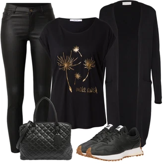 Outfit s Černá/Hnědá Bota na házenou/Volejbalová bota/Gymnastická bota/Tréninková bota/Tenisová bota/Běžecká bota New Balance "Stylový look na jaro"
