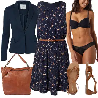 Outfit s Hnědá/Béžová Sandál S T Páskem/Vintage sandál/Páskový Sandál/Gladiátorská sandála/Římská sandála/Letní Bota About You "Stylový outfit na jaro"