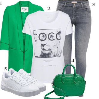 outfit mit Zelena Pull&Bear "pomladna obleka"