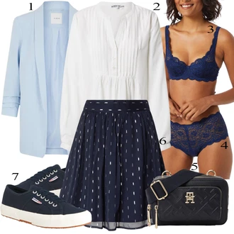 outfit mit Svetlo modra/Modra/Temno modra/Krem Superga Poletne superge/Superge Nizka/Ozka Superga/Platnena Superga Superga "Pokrivalo za pomlad"
