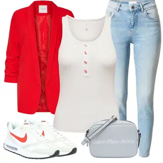 Outfit sa Siva Torba Za Preko Ramena/Dodatak/Traperice Slim Kroja Calvin Klein Jeans "Tvoj Otmjeni Outfit"