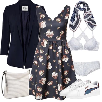Outfit sa Siva/Plava/Tamnoplava Šal/Marame za glavu/Šešir Bandana Tommy Hilfiger "Tvoj Otmjeni Outfit"