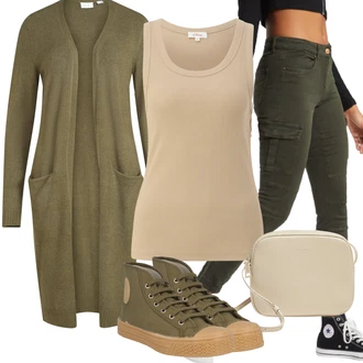 Outfit sa Tamnozelena/Zeleno Pletivo Veći Broj/Pletenina/Tunika/Haljina Veći Broj Vila "Tvoj Otmjeni Outfit"