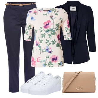 Outfit s Béžová Malá Taška/Doplňek/Taška Přes Rameno/Taška Calvin Klein "Vzhledy pro volný čas"