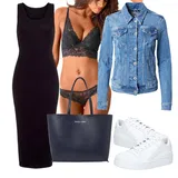 Outfity s černými přiléhavými šaty image