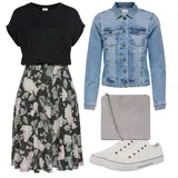 Nadrozměrné vintage džínové bundy outfity image