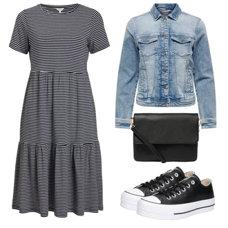 All Star Lift Outfit s Černá Nízká Teniska/Kožené tenisky/Plátěná teniska/Úzká teniska/Tenisky s Bočním Zipem Converse "Vzhledy pro volný čas"