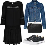 Černé Calvin Klein zimní kabáty outfity image