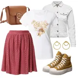 Outfity s šedými džínovými bundami pro plnoštíhlé image