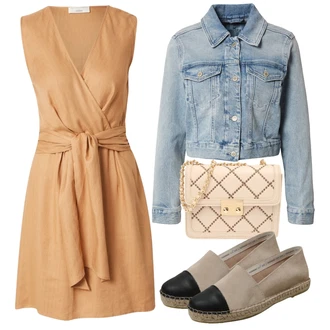 Outfit s Béžová Espadrilka/Espadrilka s klínovým podpatkem/Espadrille pantofle PAVEMENT "Vzhledy pro volný čas"