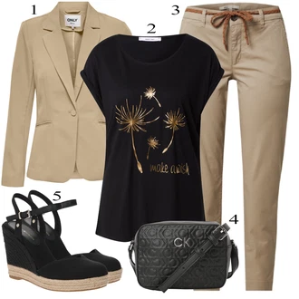 Outfit s Bé?ová/Hn?dá/Khaki Cargo Kalhoty/Twillová Kalhoty/Mu?elínové kalhoty/Tvídová Kalhoty/Rovná Kalhoty/Le?érní Kalhoty/Paperbag Kalhoty Only "Módní letní vzhled"