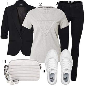 Poletne Outfiti mit Črna Jeans Pajkice/Jeggings/Skinny Hlače/Treggings Only "Pokrivalo za pomlad"