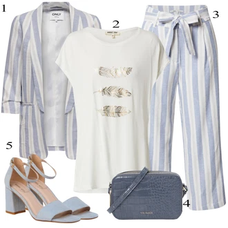 Z Cutworkom outfit mit Zelena/Khaki/Bela/Bež/Siva Srajca & majica velike velikosti/Majica & Top/Bluza velika velikost About You "Pokrivalo za pomlad"